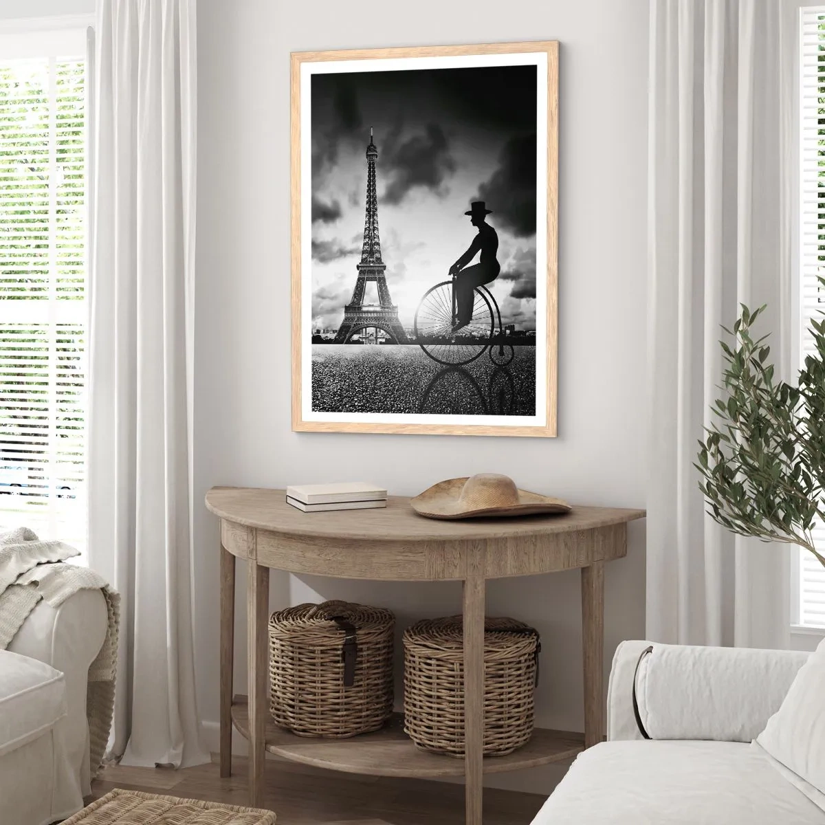 Affiche dans un chêne clair - Poster - Nostalgie de la Belle Epoque - 30x40 cm