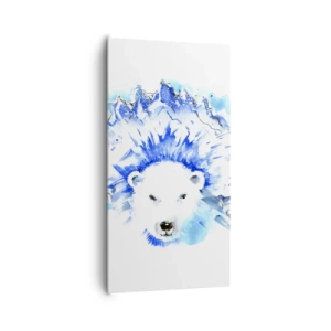 Impression sur toile - Image sur toile - Le roi de l'Arctique dans une couronne de glace - 65x120 cm