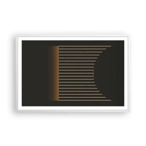 Affiche dans un cadre blanc - Poster - Explorez les ténèbres - 91x61 cm