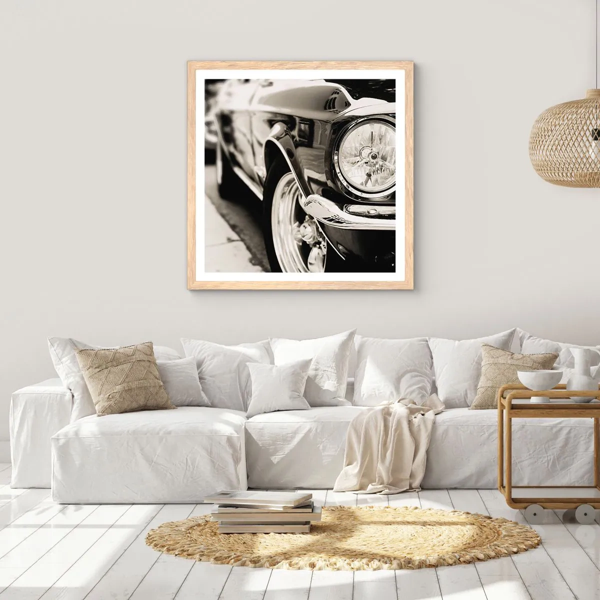 Affiche dans un chêne clair - Poster - Brillance permanente - 60x60 cm