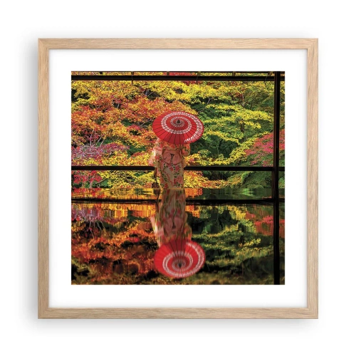 Affiche dans un chêne clair - Poster - Dans le temple de la nature - 40x40 cm