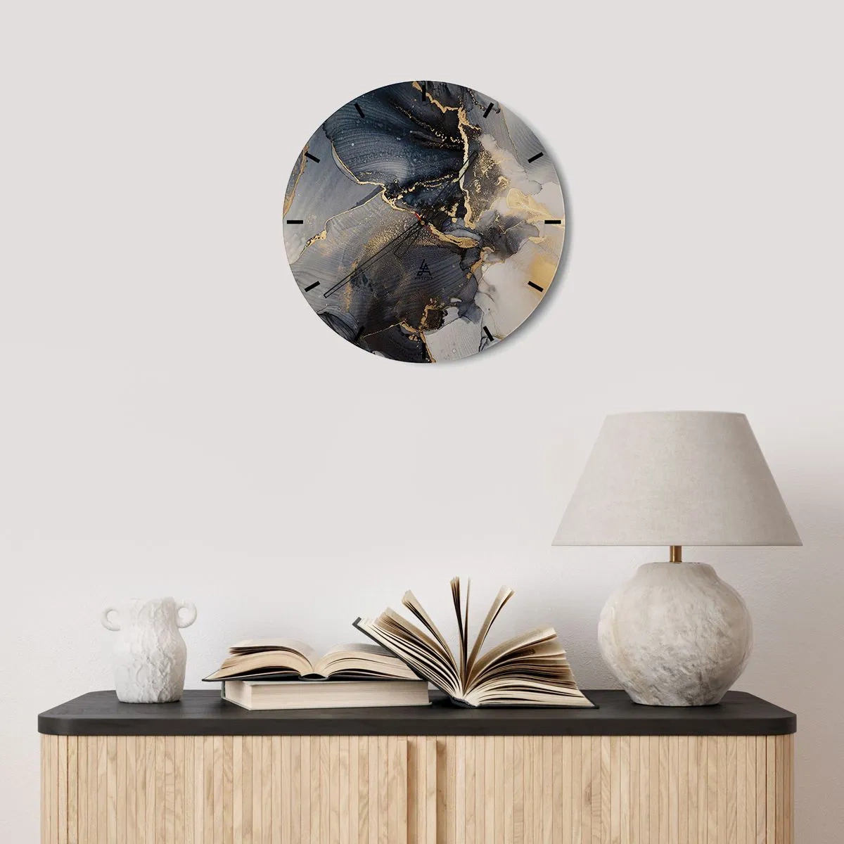 Horloge murale - Pendule murale - La vie de la pierre - 30x30 cm