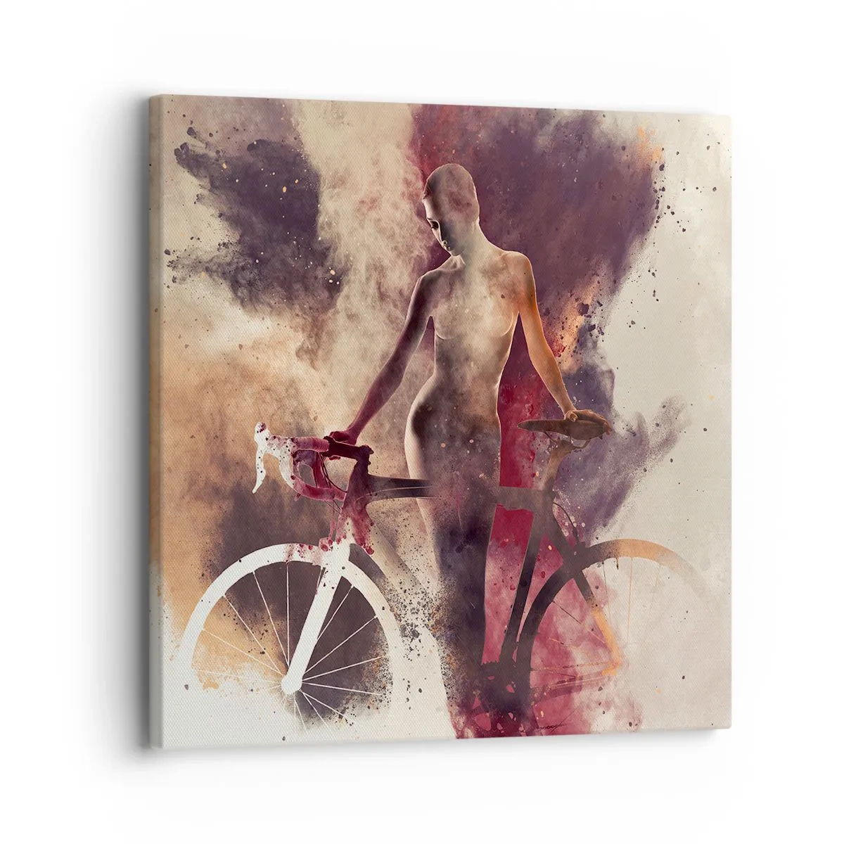 Impression sur toile - Image sur toile - Une âme de vélo aux formes marbrées - 30x30 cm