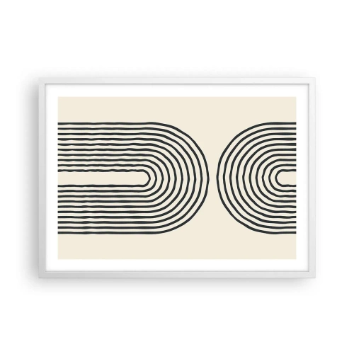 Affiche dans un cadre blanc - Poster - Dans un instant... - 70x50 cm