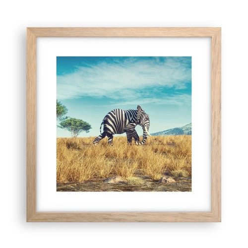 Affiche dans un chêne clair - Poster - Le gris n'est déjà plus à la mode - 30x30 cm