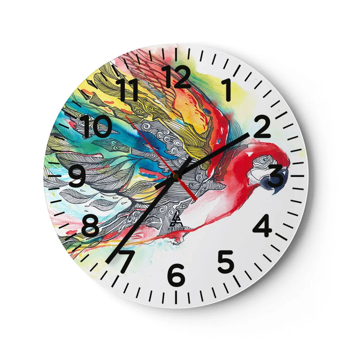 Horloge murale - Pendule murale - Vivez haut en couleurs - 40x40 cm