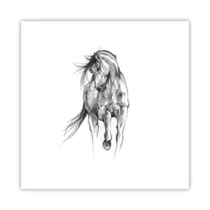 Affiche - Poster - D'un trot gracieux - 30x30 cm