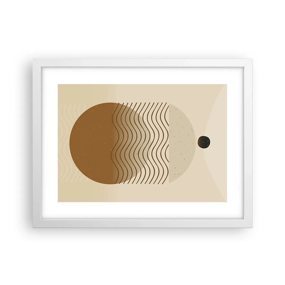 Affiche dans un cadre blanc - Poster - Sur l'origine des figures géométriques - 40x30 cm