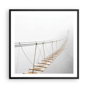 Affiche dans un cadre noir - Poster - Où cela va-t-il te mener? - 60x60 cm