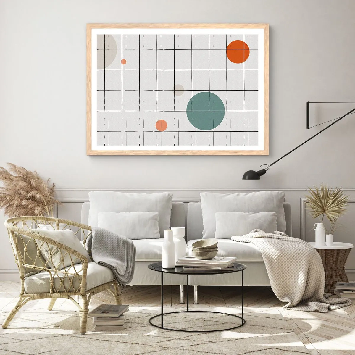 Affiche dans un chêne clair - Poster - Piégé. Nous ou eux ? - 100x70 cm