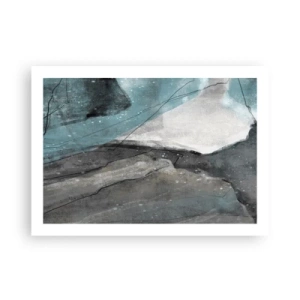 Affiche - Poster - Résumé : roches et glace - 70x50 cm