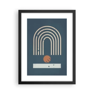 Affiche dans un cadre noir - Poster - Géométrie sur la grenade - 30x40 cm