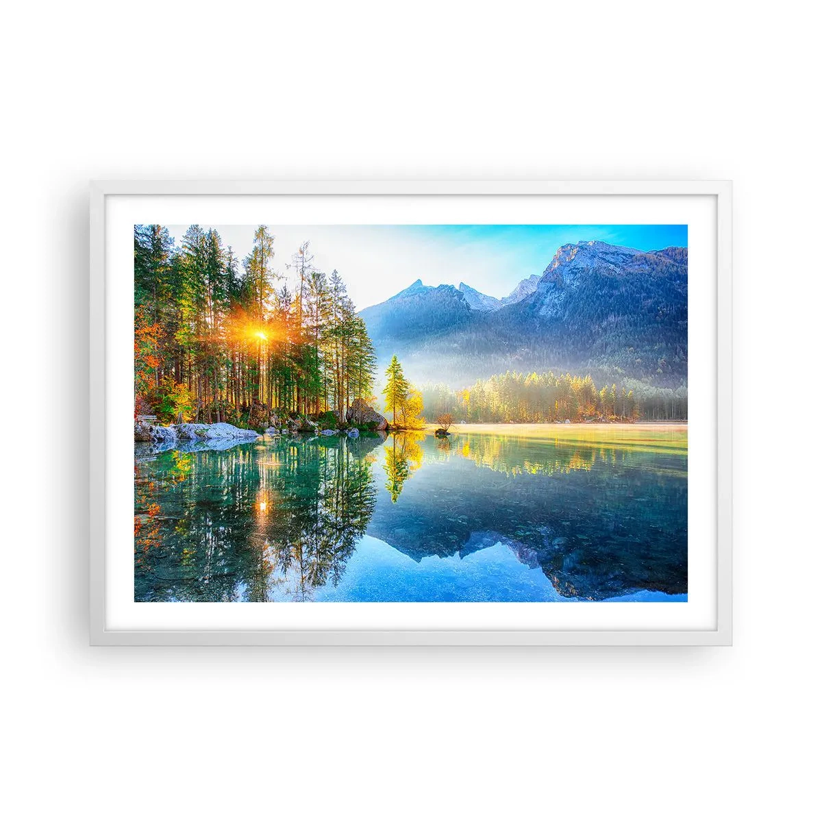 Affiche dans un cadre blanc - Poster - Majesté et douceur - 70x50 cm