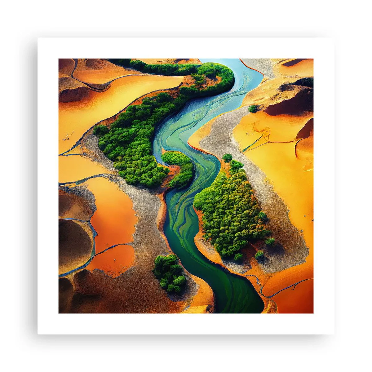 Affiche - Poster - Rivière vivifiante - 50x50 cm