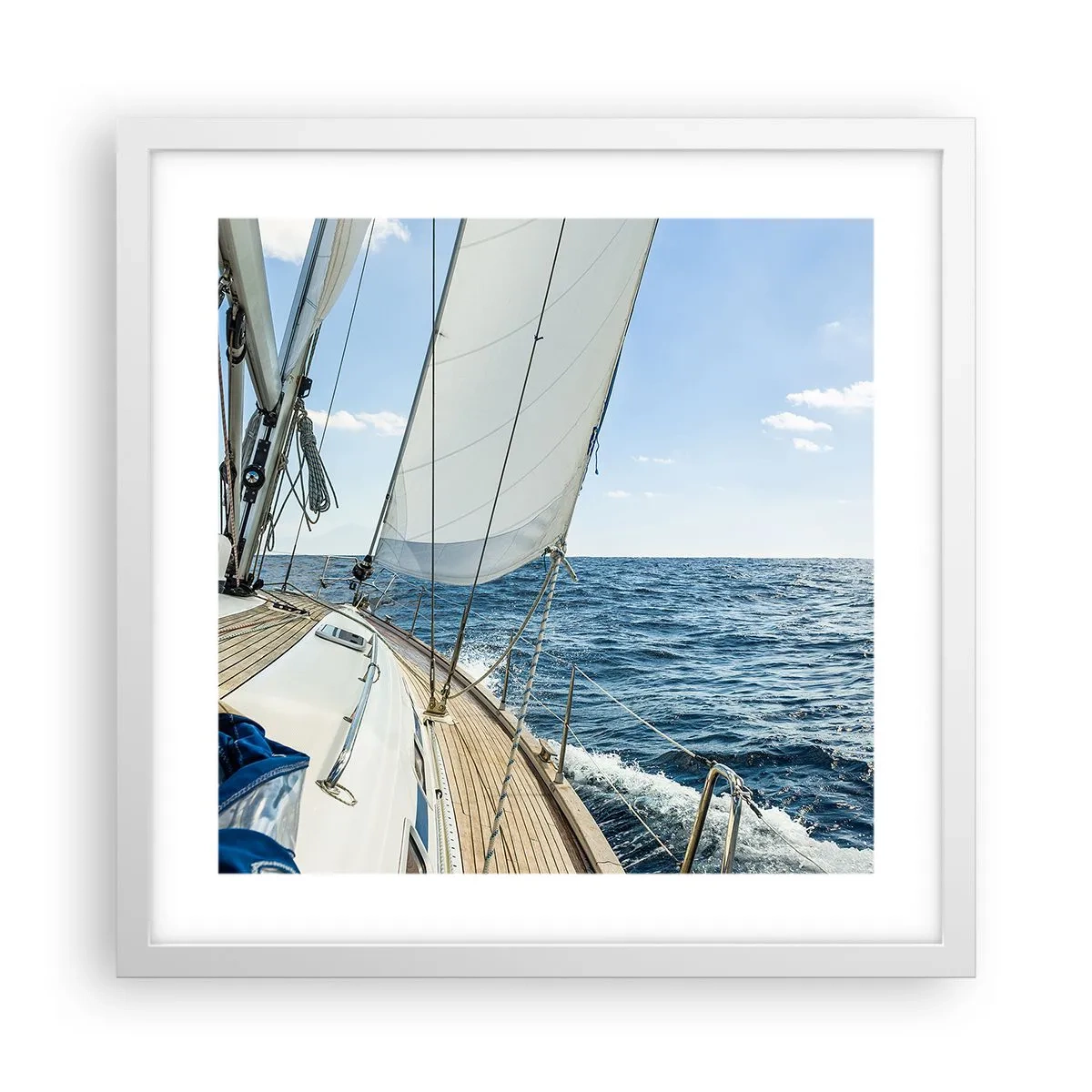 Affiche dans un cadre blanc - Poster - Ohé, l'aventure - 40x40 cm