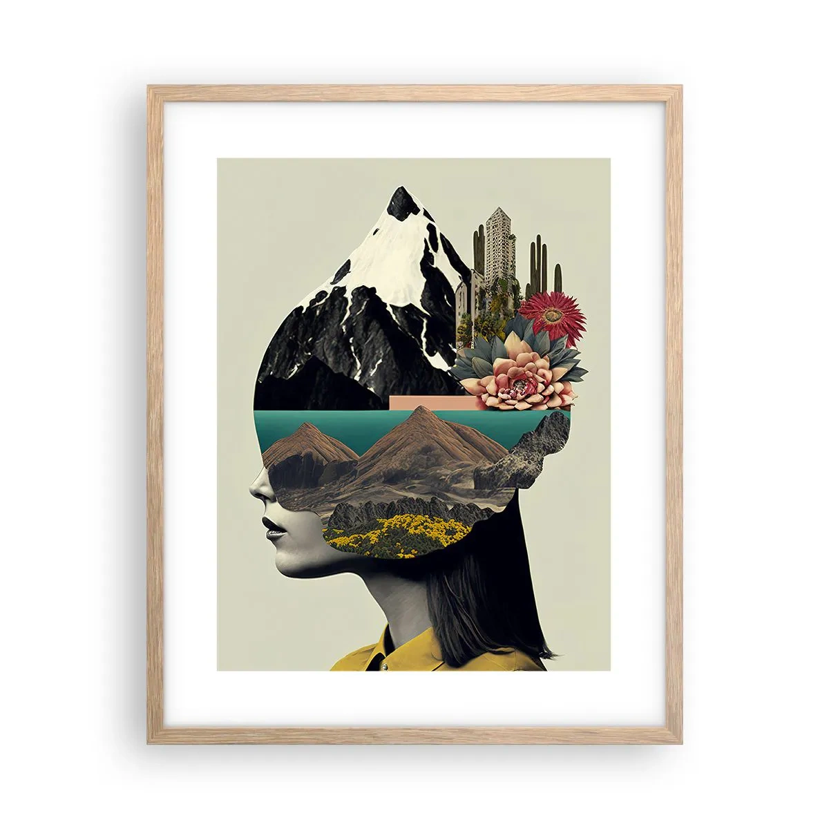 Affiche dans un chêne clair - Poster - La femme – toujours un mystère - 40x50 cm