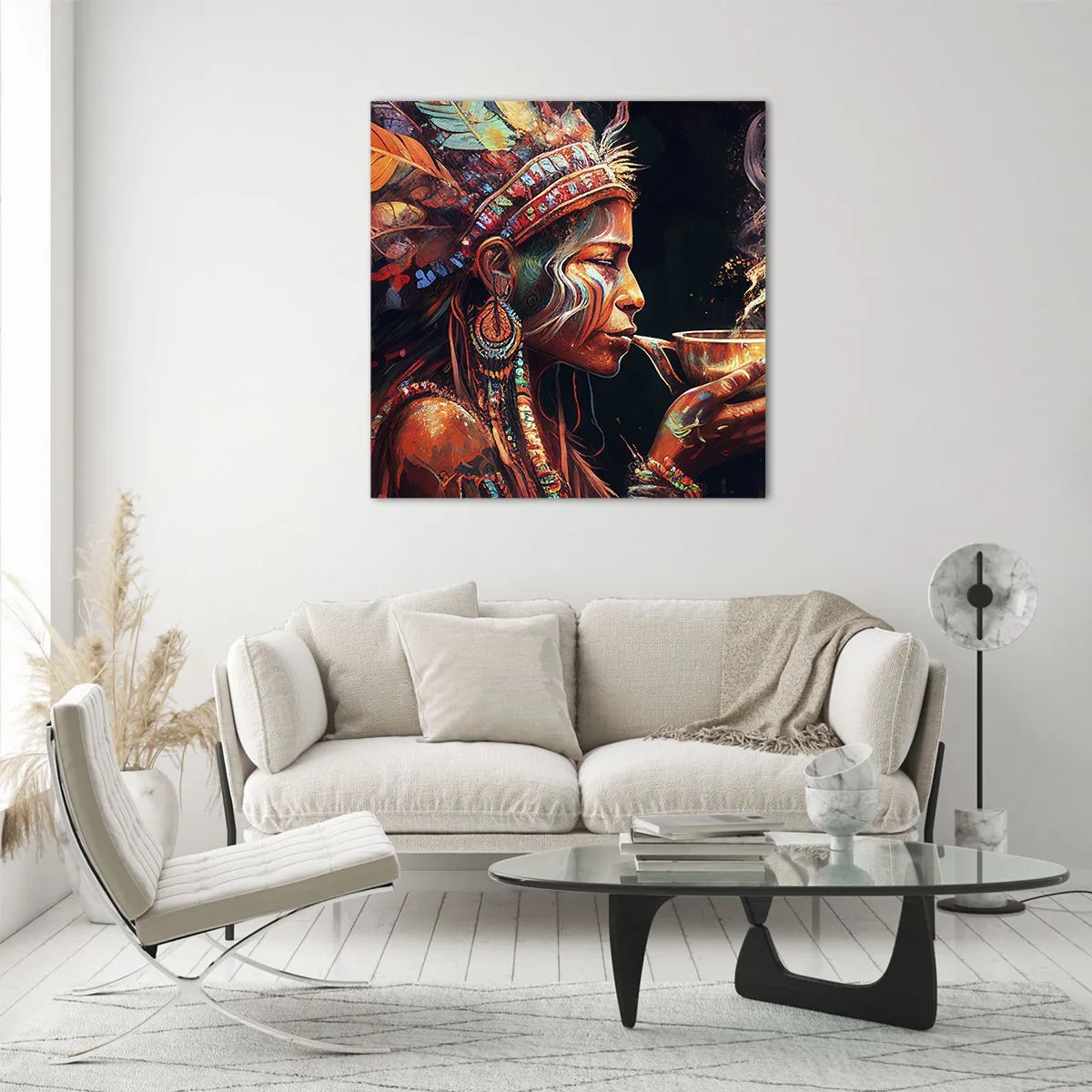 Impression sur verre - Image sur verre - Rituel magique - 50x50 cm