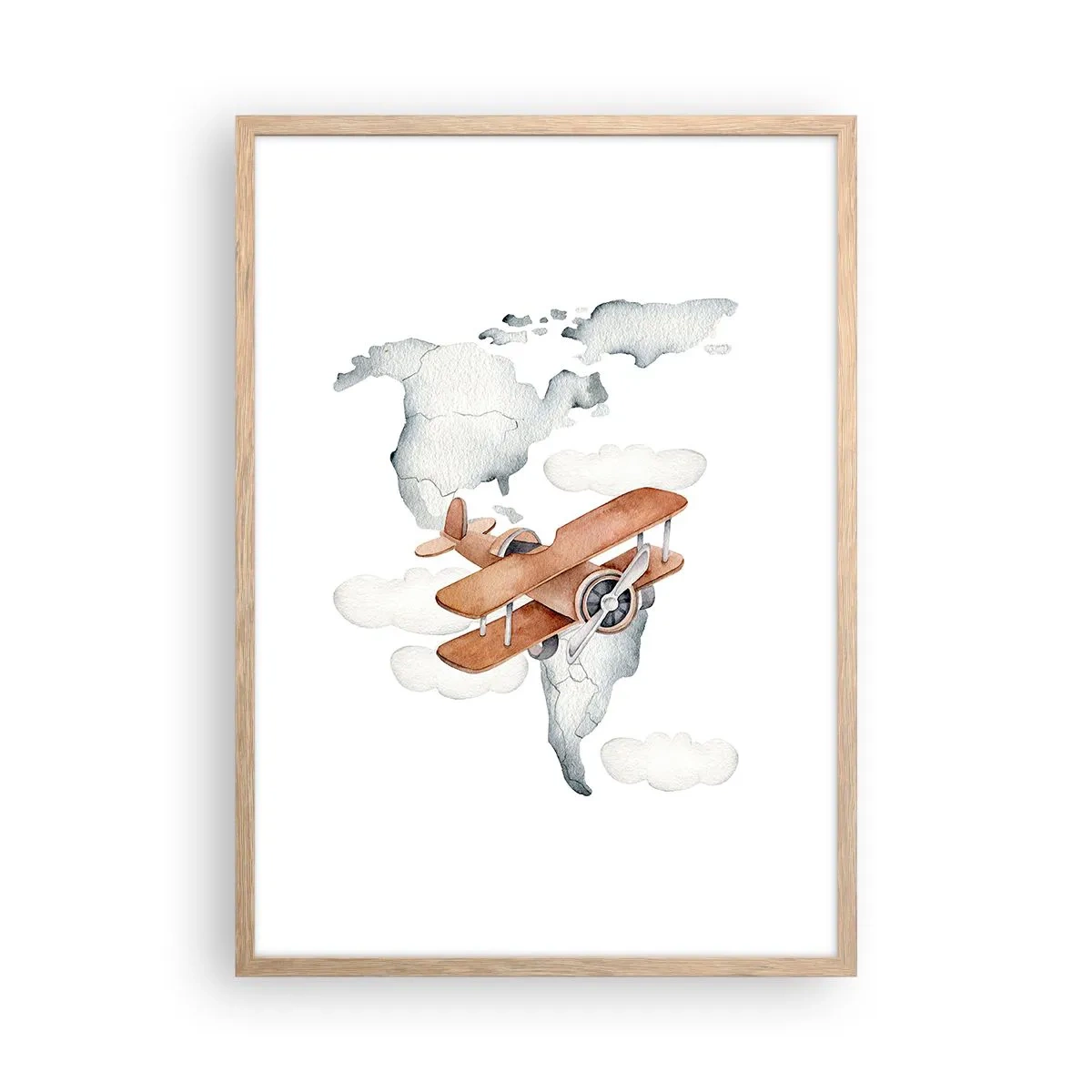 Affiche dans un chêne clair - Poster - Dans un esprit pionnier - 50x70 cm