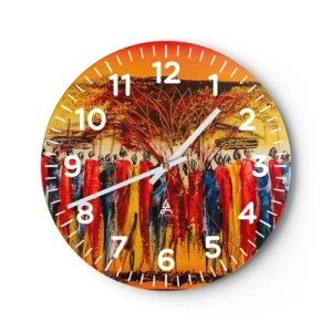 Horloge murale - Pendule murale - Là-bas, là-bas, ils vont là-bas - 30x30 cm