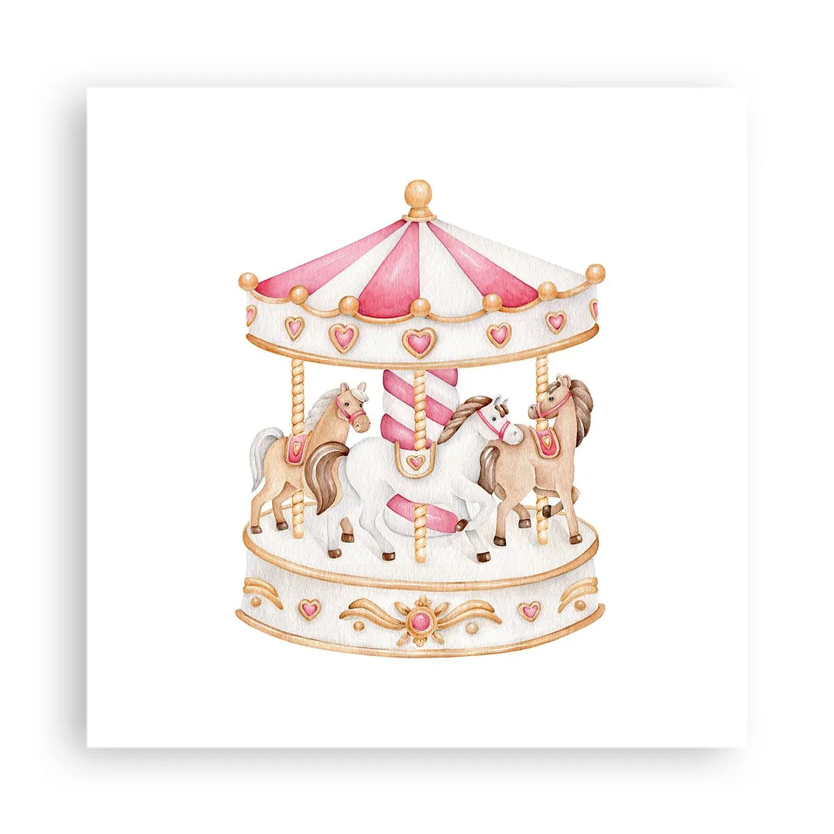 Affiche - Poster - Le doux monde de l'enfance - 40x40 cm