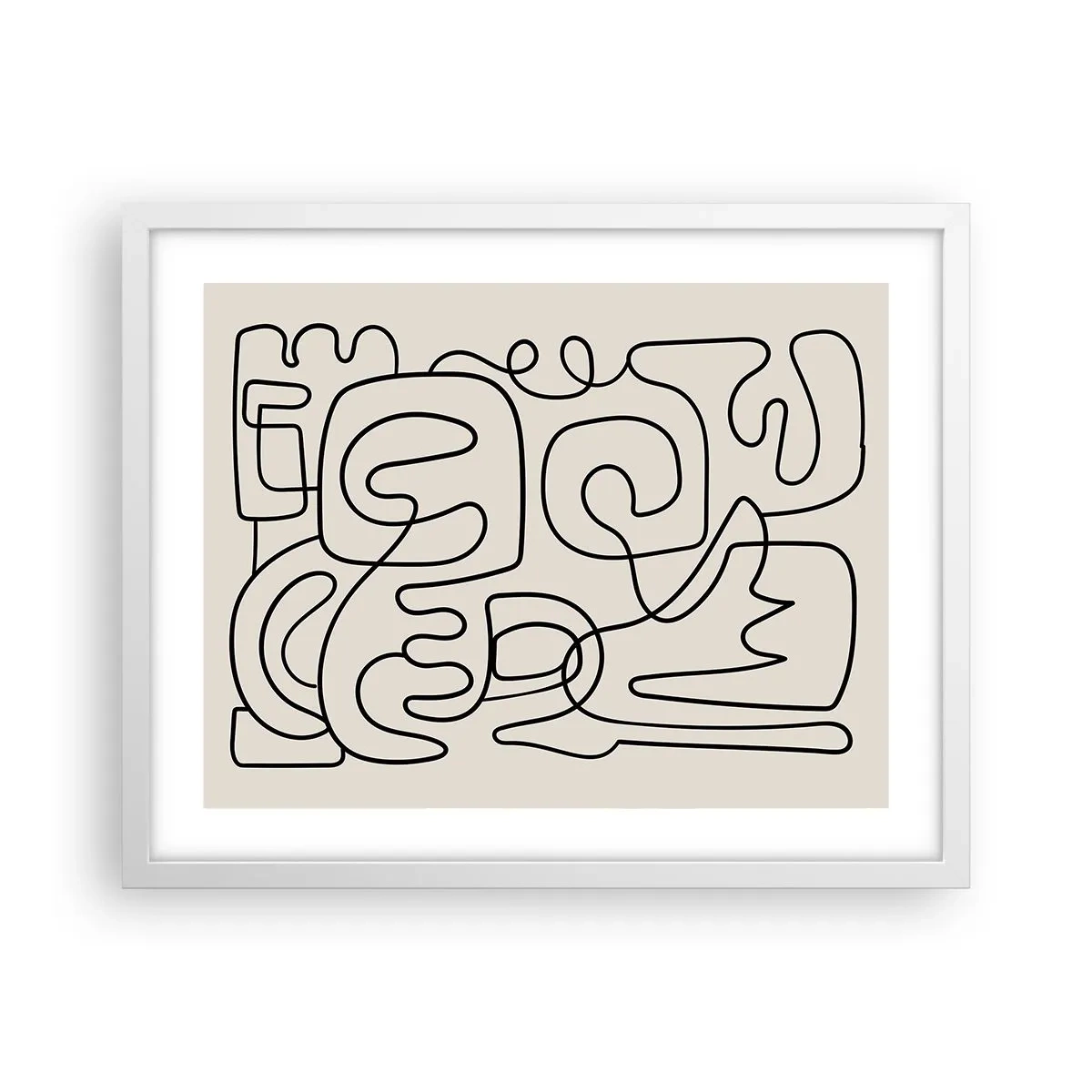 Affiche dans un cadre blanc - Poster - Suivez les indices - 50x40 cm