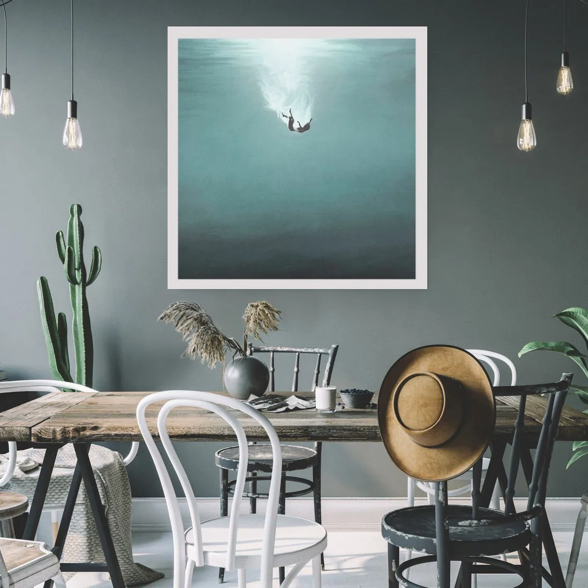 Affiche - Poster - Dans les bras de l'océan - 30x30 cm