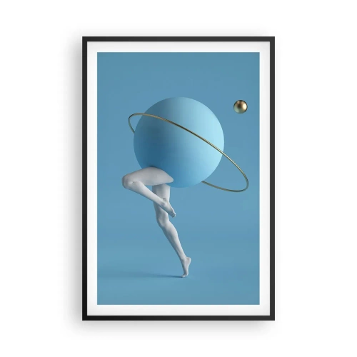 Affiche dans un cadre noir - Poster - Et les planètes deviennent folles - 61x91 cm