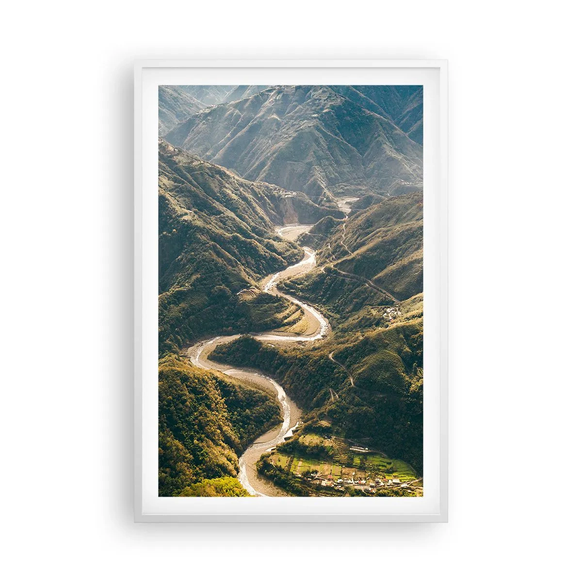 Affiche dans un cadre blanc - Poster - Directement du coeur des montagnes - 61x91 cm