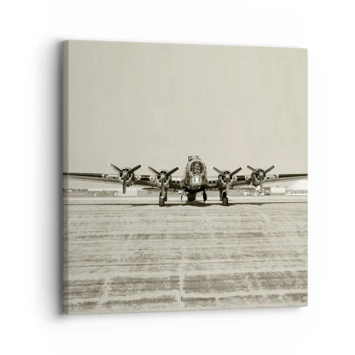 Impression sur toile - Image sur toile - Toujours prêt! - 30x30 cm