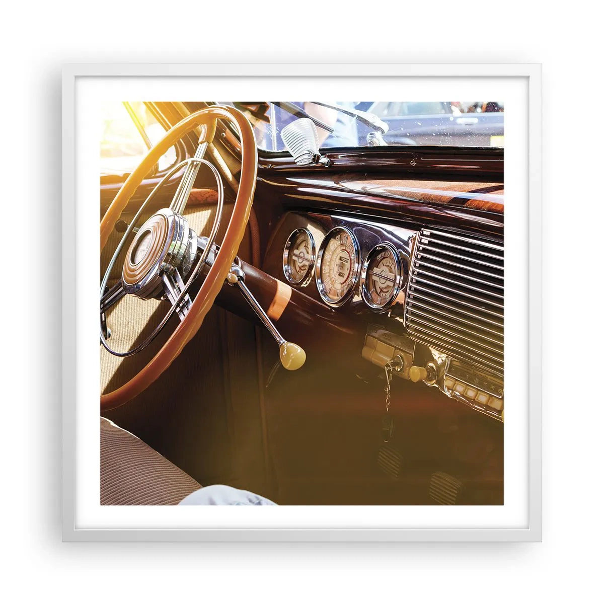 Affiche dans un cadre blanc - Poster - Souffle de luxe venu du passé - 60x60 cm