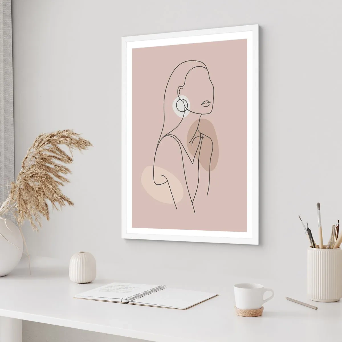 Affiche dans un cadre blanc - Poster - Icone féminin - 70x100 cm