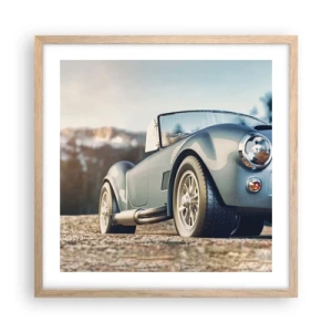 Affiche dans un chêne clair - Poster - Ce qui compte c'est le style - 50x50 cm