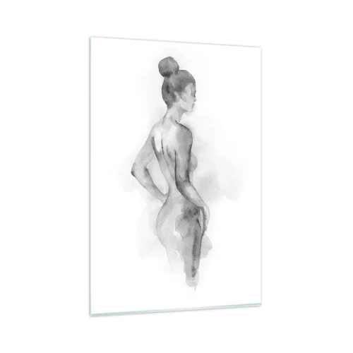 Impression sur verre - Image sur verre - Croquis à l'aquarelle d'une silhouette féminine - 80x120cm - Belle comme une peinture - Décoration murale moderne pour le salon et la chambre ARTTOR