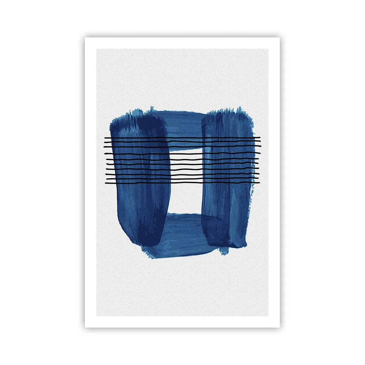 Affiche - Poster - Composition noire-bleue - 61x91 cm