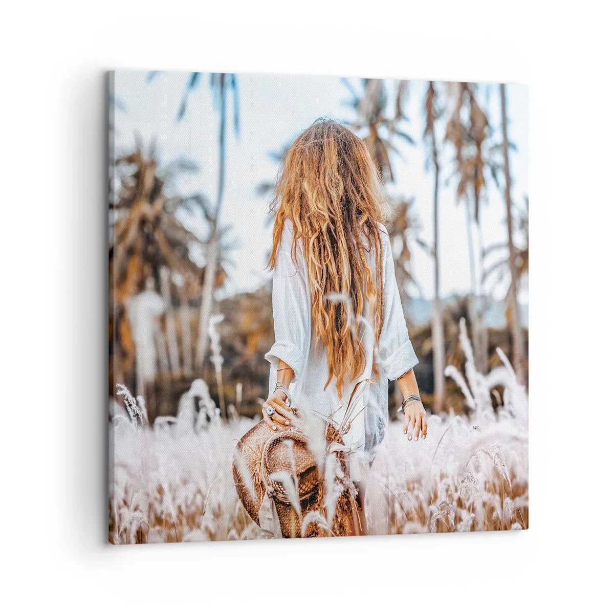 Impression sur toile - Image sur toile - Né de peluches d'herbe - 50x50 cm