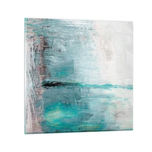 Impression sur verre - Image sur verre - Horizontalement en bleu - 50x50 cm