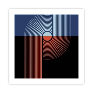 Affiche - Poster - Dans une étreinte géométrique - 50x50 cm