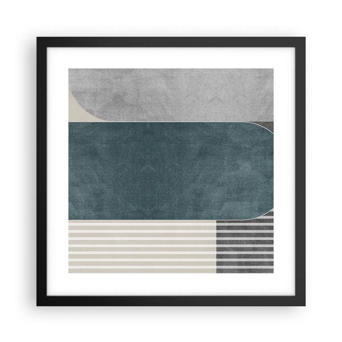 Affiche dans un cadre noir - Poster - Composition de niveaux - 40x40 cm