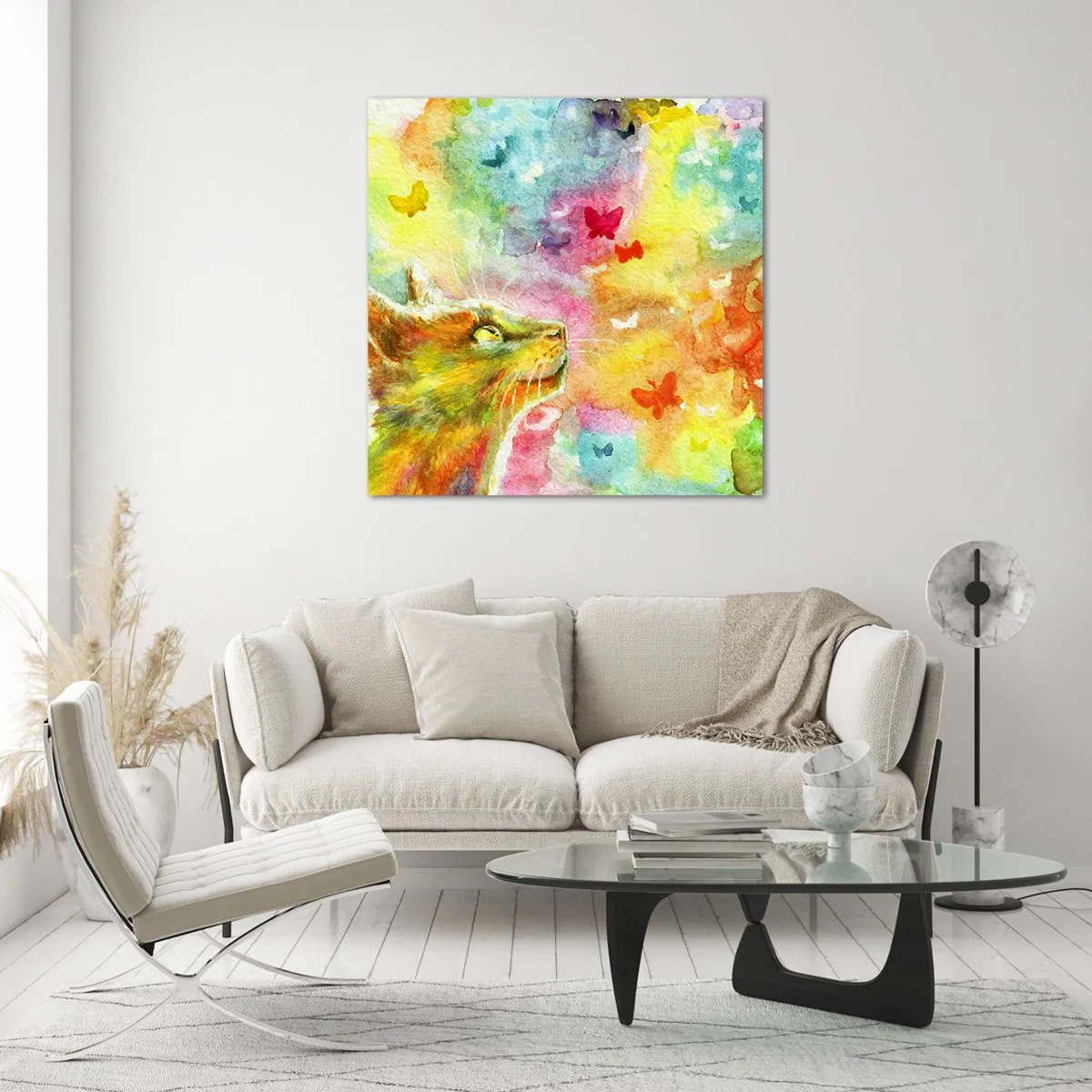 Impression sur verre - Image sur verre - Bayou-bayou au paradis des chats - 70x70 cm