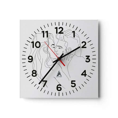 Horloge murale - Pendule murale - La même ligne - 30x30 cm