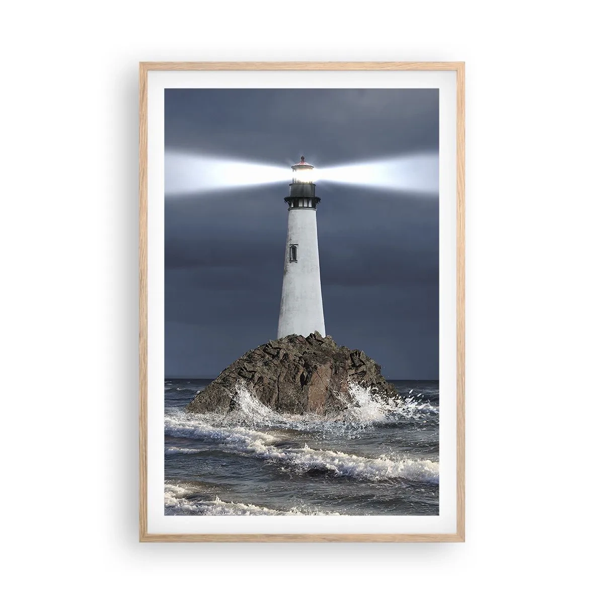 Affiche dans un chêne clair - Poster - I… i… ici ! - 61x91 cm