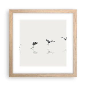 Affiche dans un chêne clair - Poster - Quatre étapes simples - 30x30 cm