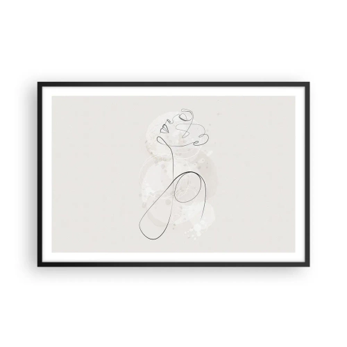 Affiche dans un cadre noir - Poster - Spirale de beauté - 91x61 cm