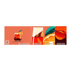 Échantillon de Papier Peint Autocollant Deluxe Sticker - Rafraîchissement d'été - Cocktail, Boire, Boire - 100x30 cm