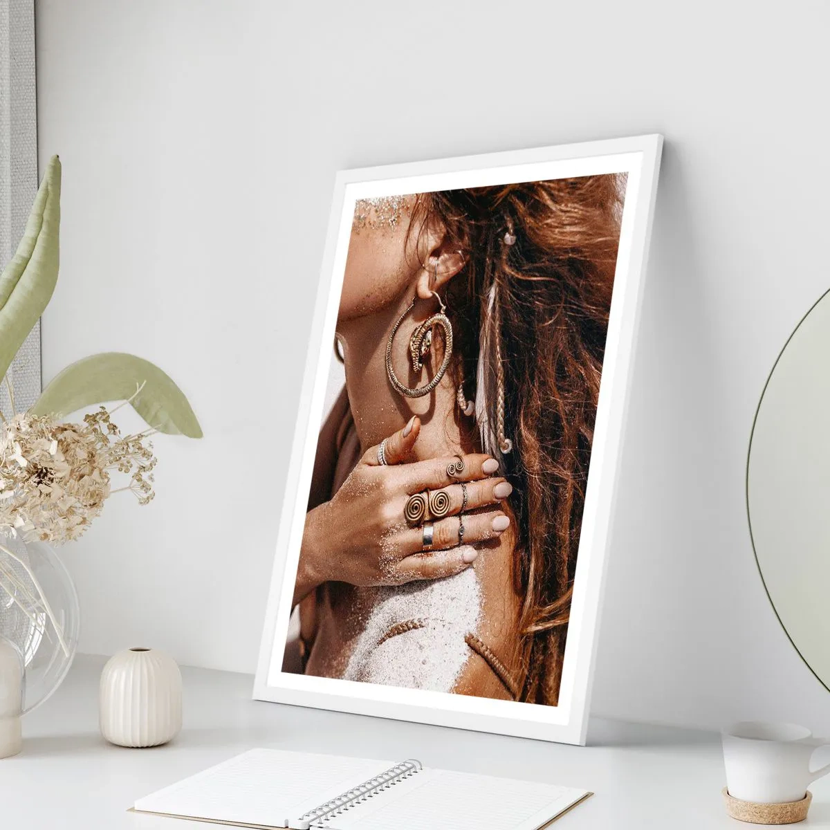 Affiche dans un cadre blanc - Poster - Reine des plages sauvages - 30x40 cm