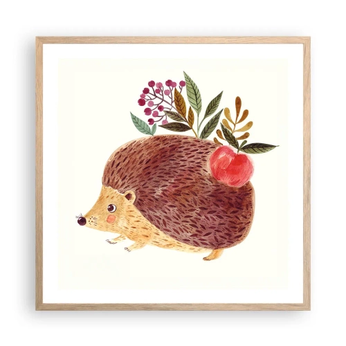 Affiche dans un chêne clair - Poster - Et tu m’apprécies déjà - 60x60 cm