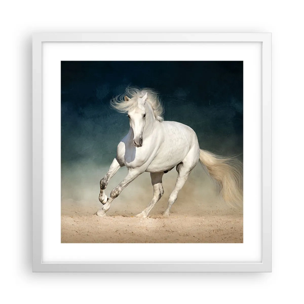 Affiche dans un cadre blanc - Poster - La liberté à l'état pur - 40x40 cm