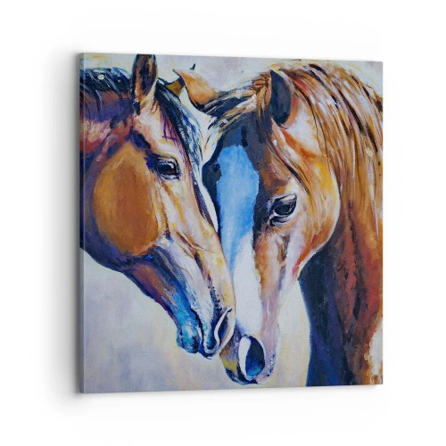 Impression sur toile - Image sur toile - Est-ce de l'amitié ? Ou de l'amour ? - 70x70 cm