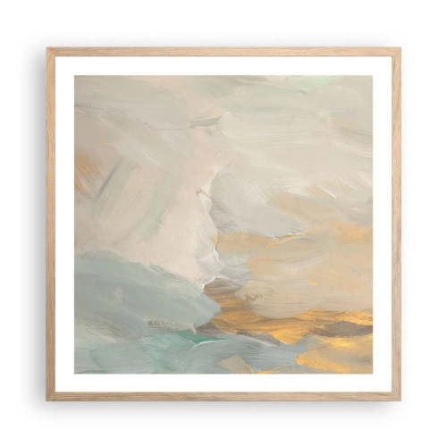 Affiche dans un chêne clair - Poster - Abstraction – le pays de la douceur - 60x60 cm