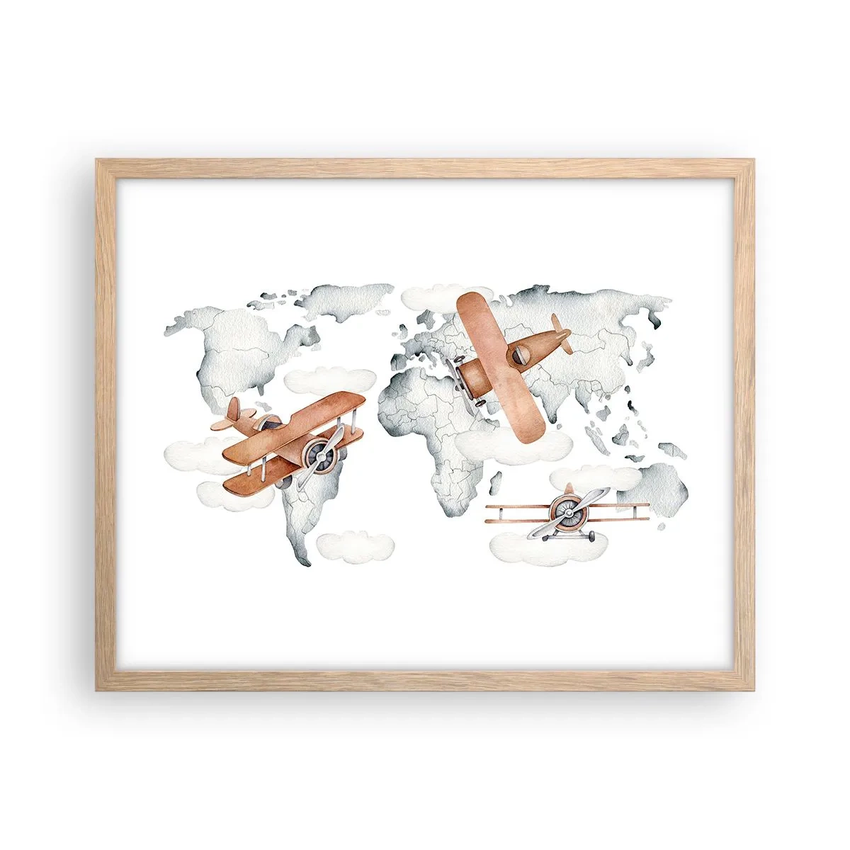 Affiche dans un chêne clair - Poster - Dans un esprit pionnier - 50x40 cm